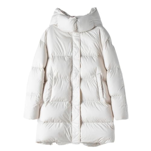 Women's Winter Casual Thickened Down Jacket Hooded Loose Warm - color: Onecolor, size: Large