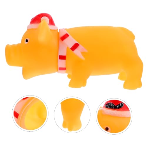 Abaodam Durable Squeaky Dog Interactive Teething Pig Shape Chew for Dogs Tough Pet for Indoor Play for Puppies Dogs