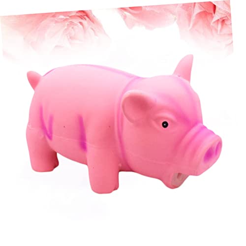 minkissy Adorable Pig Chew Toy for Dogs Creative Squeaky Sound Teeth Grinding Toy for Play and Reducing Boredom Made of Safe Material