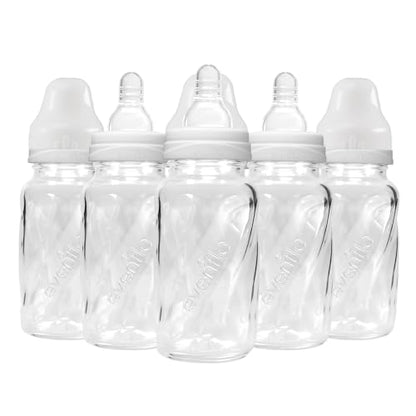 Evenflo Feeding Classic Glass, Twist Bottles, 4 Oz, 6 Bottles. - size: 1 Count (Pack of 6)