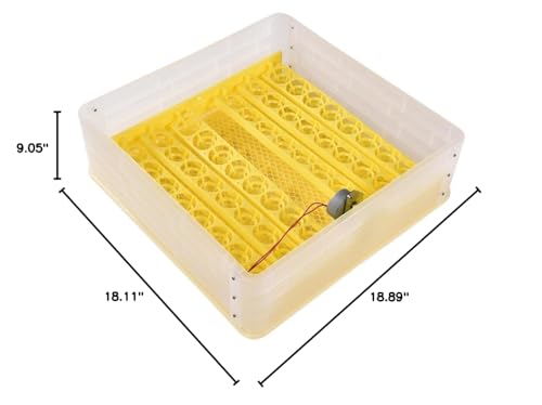 GRAND ORANGE Egg Incubator Automatic Digital Poultry Hatcher Machine Breeder with Temperature Control and Auto Turning for Hatching Chicken Duck Goose Quail Birds (96 Eggs) - size: 96 Eggs