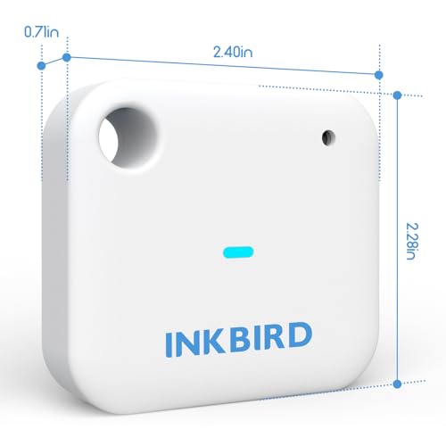 Smart Wi-Fi Temperature and Humidity Sensor, Inkbird Indoor White Hygrometer Thermometer Monitor with Alarms, Historical Graphs, 1 Year Data Cloud Storage, Ideal for Home Reptile Greenhouse