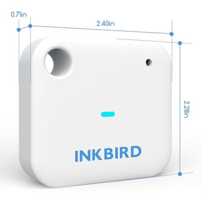 Smart Wi-Fi Temperature and Humidity Sensor, Inkbird Indoor White Hygrometer Thermometer Monitor with Alarms, Historical Graphs, 1 Year Data Cloud Storage, Ideal for Home Reptile Greenhouse