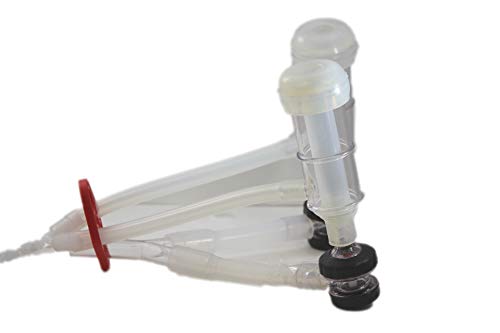 Melasty, Dwarf Goat Milking Cluster Group for Milking Machine with Silicone Liners, Plastic Shells, Air Hoses, Automatic Valves