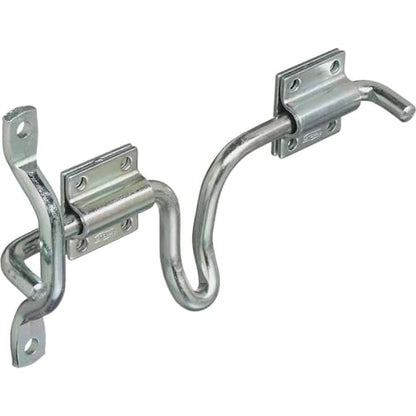 National Hardware N160-747 V1135 Sliding Bolt Gate Latch for Outdoor Fence Metal Gates with Zinc Plated Finish - Farm Gate Hardware for Right or Left Hand Swing Gates