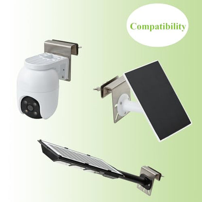 Gutter Mount Bracket Compatible with Eufy SoloCam S340/S330/E30 | No Drill Installation Weatherproof Mounting Bracket with Anti-Rust Screws for Outdoor