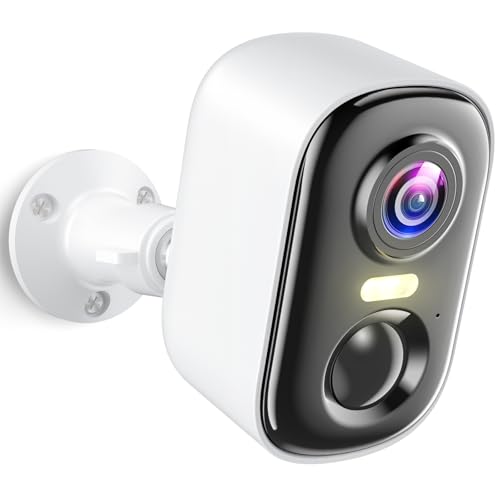 MISECU Security Cameras Wireless Outdoor, 2K Battery Powered WiFi Cameras for Home Security with AI Motion Detection, Color Night Vision, Siren Alarm, 2-Way Talk, IP66 Waterproof, Cloud/SD Storage - color: White, size: Cam