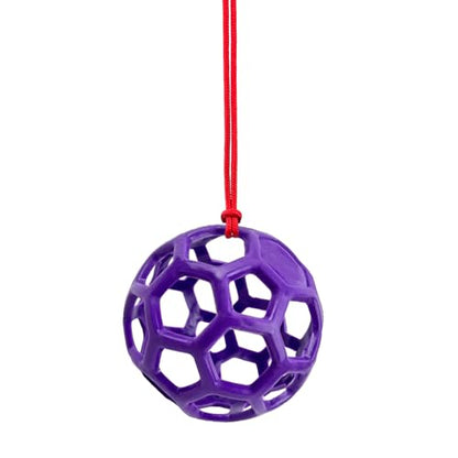 Farm Stall Hanging Feeder Toy Ball for Horses, Goats, Sheep – Durable TPR Feeding Ball, Hay Feeder for Animal Enrichment, Stretch-Resistant Design (Purple) - color: purple