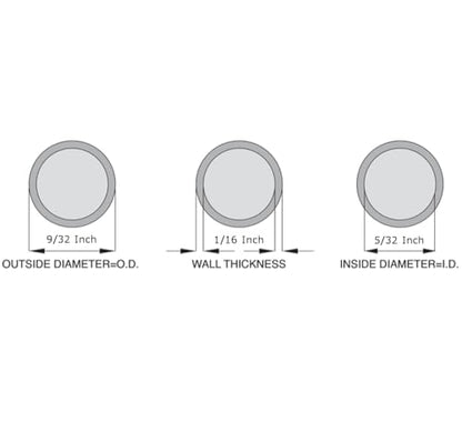 OCS Parts Silicone Tubing | 5/32" ID x 9/32" OD | 25 Feet | Multipurpose Silicone Tubing High Temperature, Food Grade Silicone Hose Tubing for Brewing, Food, Fluid, and Gas Transfer - size: 5/32" ID x 9/32" OD, style: 25 Feet