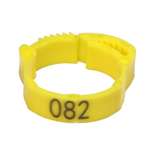 50Pcs~25pcs Adjustable Chicken Foot Ring 6 Colors Numbered Identification Leg Rings Clip for Poultry Chickens Ducks Geese Parrot for Easy Flock Management(Yellow,50pcs) - color: Yellow, size: 50pcs