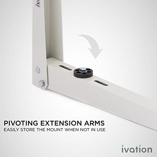 Ivation Split AC Mounting Bracket, Universal Heavy-Duty Outdoor Wall Mount System with Hardware & Level for Ductless Mini Split Air Conditioner Condenser & Heat Pump Units, 440 Lb. Max Capacity