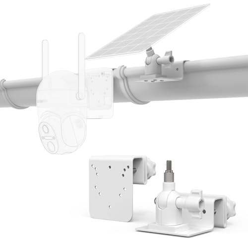 Gutter Mount for SEHMUA RBX-S40/S44/S45/SD22 Solar Outdoor Camera Bracket Compatible with SEHMUA Solar Security Cameras Wireless Outdoor Kit（White）