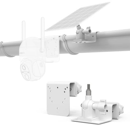 Gutter Mount for SEHMUA RBX-S40/S44/S45/SD22 Solar Outdoor Camera Bracket Compatible with SEHMUA Solar Security Cameras Wireless Outdoor Kit（White）