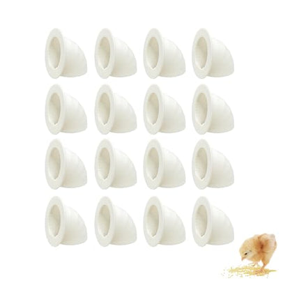 16 Pack Quail Feeder No Waste Feeder Port for DIY Bucket Pail Bin Container Coturnix（2in） - color: 2in*16pcs
