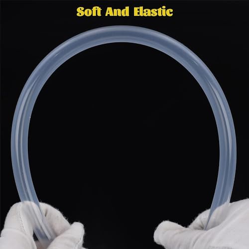 Eastrans 1/4" ID Silicone Tubing, Food Grade 1/4" ID x 3/8" OD Flexible Pure Silicone Hoses High Temp for Home Brewing,25 Feet Length - size: 1/4" ID x 3/8" OD, style: 25 feet