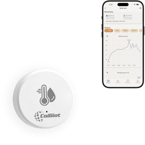 Smart Wireless Thermometer Hygrometer, WiFi Temperature Humidity Monitor with App Alert, Long Range Temperature Sensor for House, Garage, Basement - Gateway Required (1 Pack Without Gateway) - size: 1 Pack Without Gateway