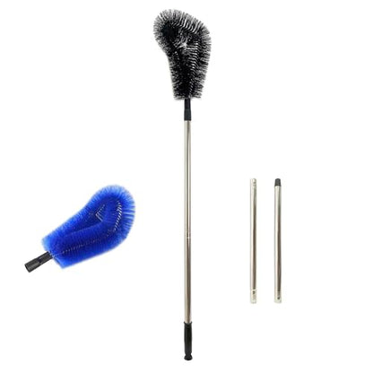1 pcs 160 cm Huge Tank Brush (Blue, with Extra Black Head), Big Brush Head Size (32 cm), Long Handle, with Extendable Stainless Steel Pole, PP Stiff-Bristled, for Large Water Bucket - color: 1 Pcs 160 Cm (Blue)+extra Black Head