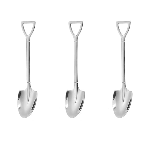 25 Pack Shovel Shape Demitasse Espresso Spoons, Stainless Steel Coffee Ice Cream Dessert Spoons for Home and Party - size: Shovel Shape A