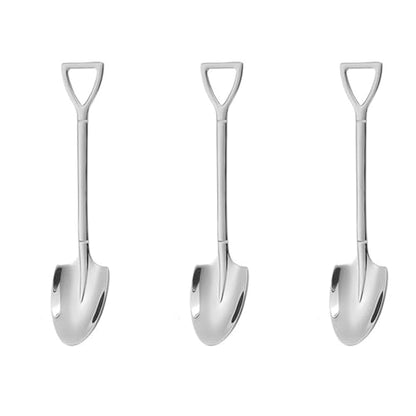 25 Pack Shovel Shape Demitasse Espresso Spoons, Stainless Steel Coffee Ice Cream Dessert Spoons for Home and Party - size: Shovel Shape A