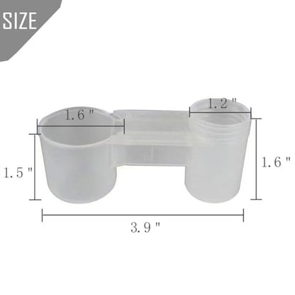 kathson 20 Pcs Bird Drinker Feeder Plastic Soda Pop Water Bottle Cup Ideal for Chicken Pigeons Birds Feeder Trough Animal Feeding Accessories - color: White
