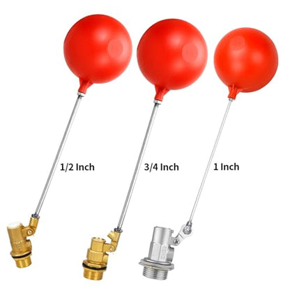 3/4 Inch float valve for water tank | water trough float valve| water float valve| Automatic Water Level Control for Water Tanks| Automatic stock tank | With 6 Inch Float Ball(2-Pack) - size: 3/4 inch