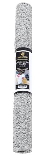 Chicken Wire 48 in x 200 FT x 2” Mesh x 20GA | Poultry Wire Netting | Hot Dipped Galvanized | Chicken Coop, Rabbit Cage, Fence Barrier (48 x 200 x 2) - style: 48 in x 200 FT x 2 in