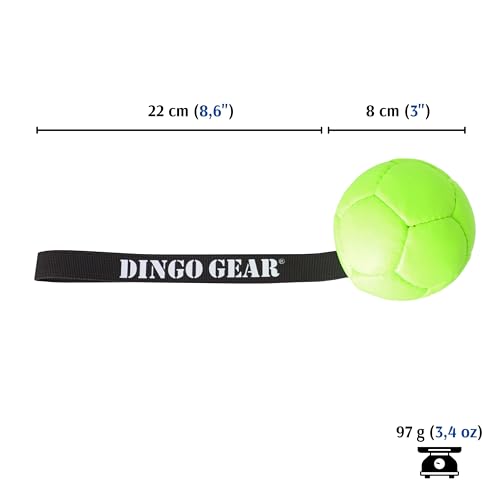 Dingo Gear Dog Ball with 1 Handle, Faux Leather, Green 3in - color: Green Ball, size: 3"