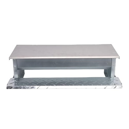 No Waste Large Capacity Stainless Steel Automatic Poultry Feeder, Rat Proof Treadle Feeder for Chicken, Duck, Poultry & Pheasants