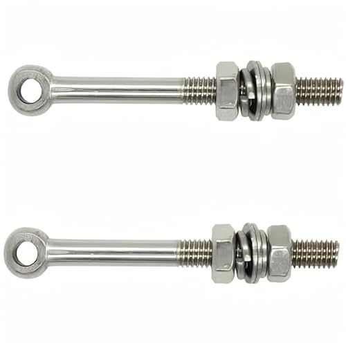 Automatic Gate Opener Tie Rod Chain Connection Hardware,Sliding Gate Roller Chain Bolt Tensioner Compatible with ANSI #40#41#428, 2Pcs (Round & Standard) - size: M8*80mm(Round & Standard)
