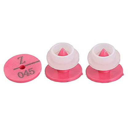 100Pcs Plastic Ear Number Rabbit Dog Ear Marker Label for Animal Livestock Information Management(Rose Red)