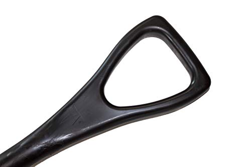 Bully Tools Poly Snow Scoop – Heavy Duty Poly Shovel for Clearing Walkways, Lightweight Plastic Tool for Composite Decks, Large Winter Scoop for Snow Mulch, Grain, and Debris Handling - Black, 42-Inch - color: Black