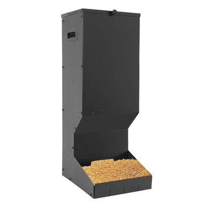 Hanging Deer Feeder, 11 Gallons Heavy Duty Livestock Feeder Dispensers with Handles, Hanging Livestock Feeding Station for Deer, Horses, Cattle, Sheep