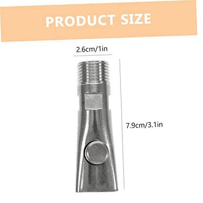 Totority 5pcs Sturdy Stainless Steel Pig Waterer Automatic Feeder Piglets Drinking Nozzle Livestock Trough