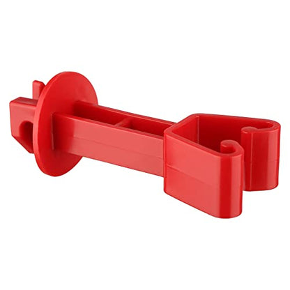 25PCS Electric Fence Insulators for Chain Link Fencing, Extended Insulators, Red - color: Red