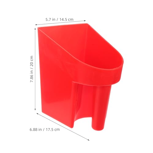 2pcs Farm Feed Scoop - Plastic Barn Shovel with Ergonomic Handle - Large Capacity Grain Scoop for Livestock, Horse, Animal Feeding