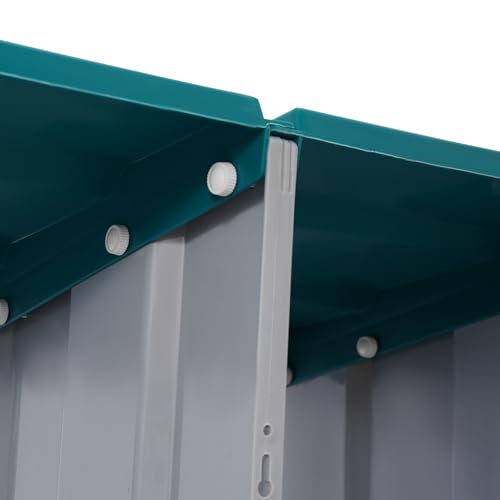 8-Compartment Hen Nesting Box, PP Chicken Egg Laying Coop, Freestanding or Wall-Mounted Poultry Nest with Stepped Roof & Drain Holes for Hens Ducks Geese Backyard Farm Home Use