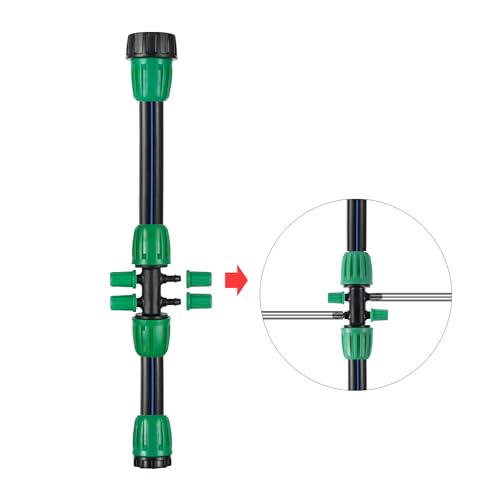 3/4 to 1/4 (4 Way) Drip Tubing Adapter US Garden Hose GHT 3/4 Threaded Adapter Connector Fittings for Drip Irrigation System - size: 3/4 to 1/4 inch GHT Threaded Connector