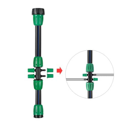 3/4 to 1/4 (4 Way) Drip Tubing Adapter US Garden Hose GHT 3/4 Threaded Adapter Connector Fittings for Drip Irrigation System - size: 3/4 to 1/4 inch GHT Threaded Connector
