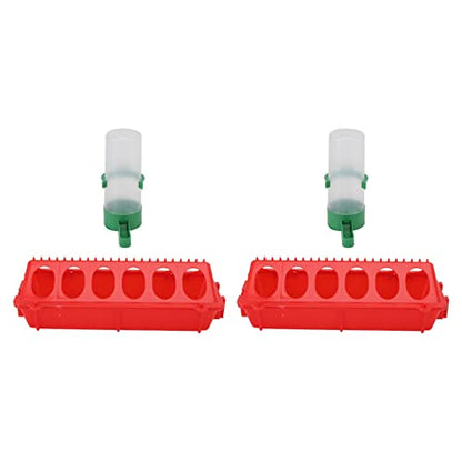 2Set Chick Water Feeder, Flip Top Chicken Feeder, Automatic Dish Dispenser for Baby Chick, Duck and Quail (M Waterer 90ML) - size: M Waterer 90ML