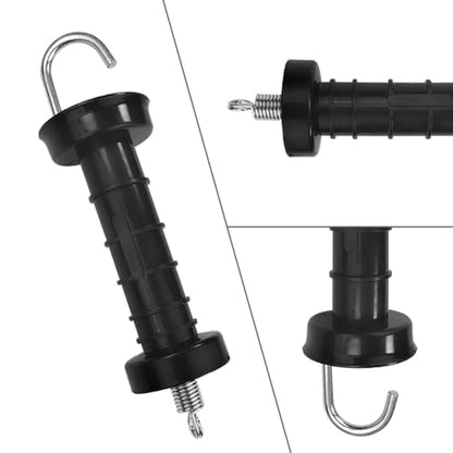 10 PCS Gate Handle Electric Fence Handles for Electric Fence, Insulated Spring Tension, Replacement Accessories for Fencing, for Pasture