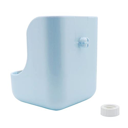 Litewoo Rabbit Hay Feeder Guinea Pig Feeder, 2 in 1 Automatic Small Animal Food Bowl Feeding Cage Accessories (Blue) - color: Blue
