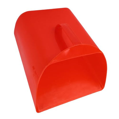 FTVOGUE Large Feed Scoop, Enclosed Design with Sturdy Side Handle for Livestock Feed Ice Cereals Pet Food Marine Bilge Cleaning