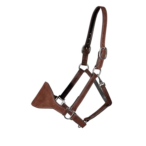 Professional's Choice Chocolate Leather Halter with Chocolate Roughout Bronc Nose Piece