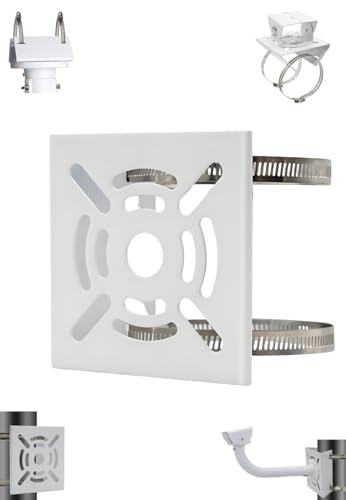 Universal Wall Mounting Bracket with 2 Loops | Vertical Pole Mount Adapter for CCTV Security Camera PTZ Dome Indoor Outdoor AP Access Point Client CPE