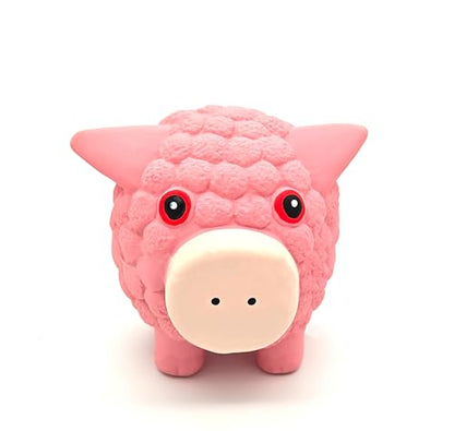 Dog Toy - Squeaky - Piggy Shape, Durable Rubber - Suitable for Medium and Small Dogs - Stretch Catch Toy - Can Relieve Anxiety - Cleans Teeth - Waterproof for Outdoor use
