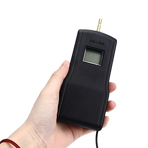 Electric Fence Voltage Tester Portable Digital Voltmeter Voltage Testing for Farm Garden (Black)