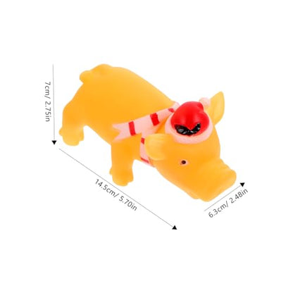Abaodam Durable Squeaky Dog Interactive Teething Pig Shape Chew for Dogs Tough Pet for Indoor Play for Puppies Dogs
