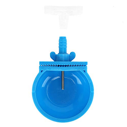 SUNGOOYUE Drinker, Stainless Steel and Plastic Waterer, 10 Sets Auto Watering Drinker System, 6.5 X 2 Cm Bowls for Commercial Farm Cage Bunny Feeding