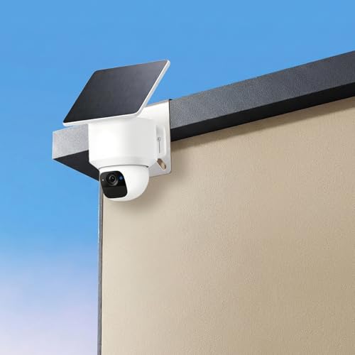 2 Pcs Standard Size Gutter Mount Stainless Steel Bracket No-Drill Anti-Rust Solar Security Camera Holder with Stainless Screws Gutter Mount for Security Camera Outdoor Use