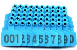 100 Sets Livestock Ear Tags Identification Tags Round Shape 1-1000 Numbered with 1 PCS Pliers Applicator for Goats Sheep Pigs Dogs Red Livestock Ear Tag Blank Tags-Navy||301-400 - color: Navy, size: 301-400